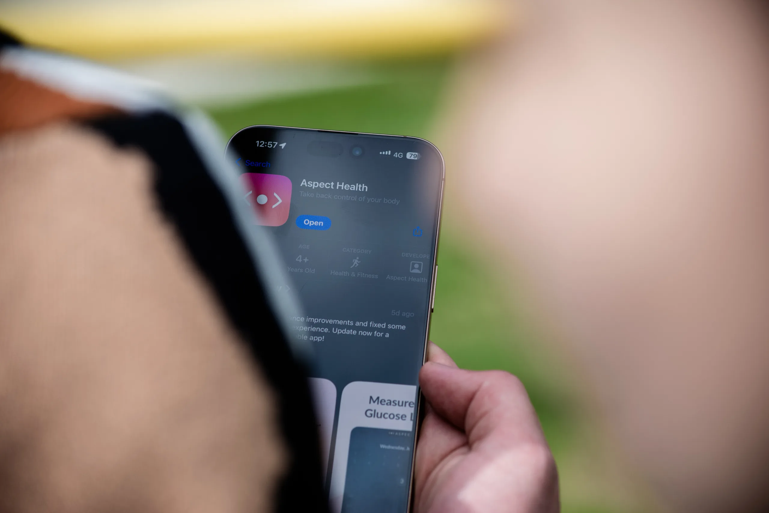 A smartphone screen displaying the Aspect Health app, which provides personalized hormonal health solutions for women.