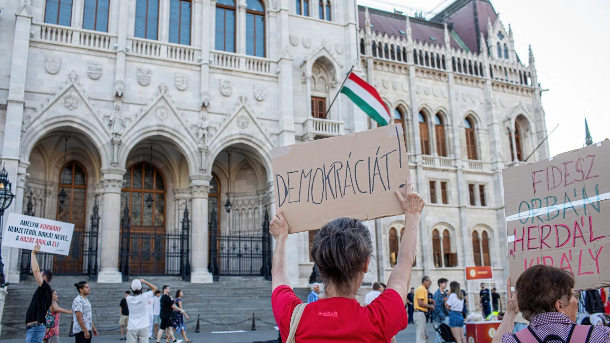 NGO protest in Hungary