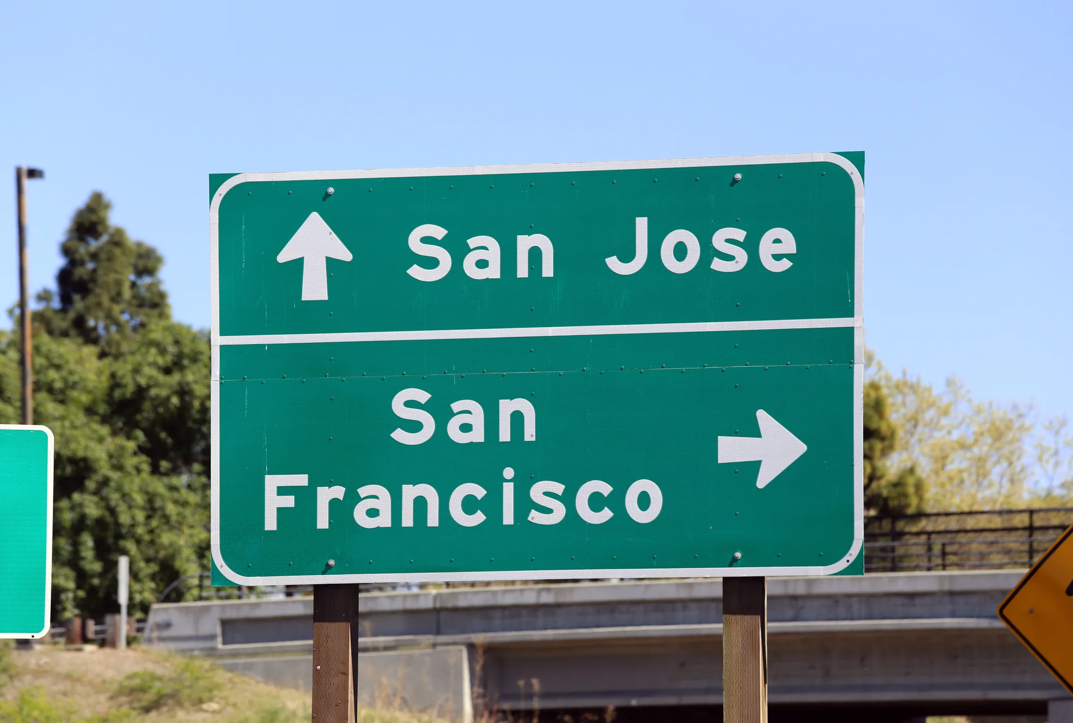 A road sign pointing to San Francisco and San Jose, the cities many tech hubs try to copy.